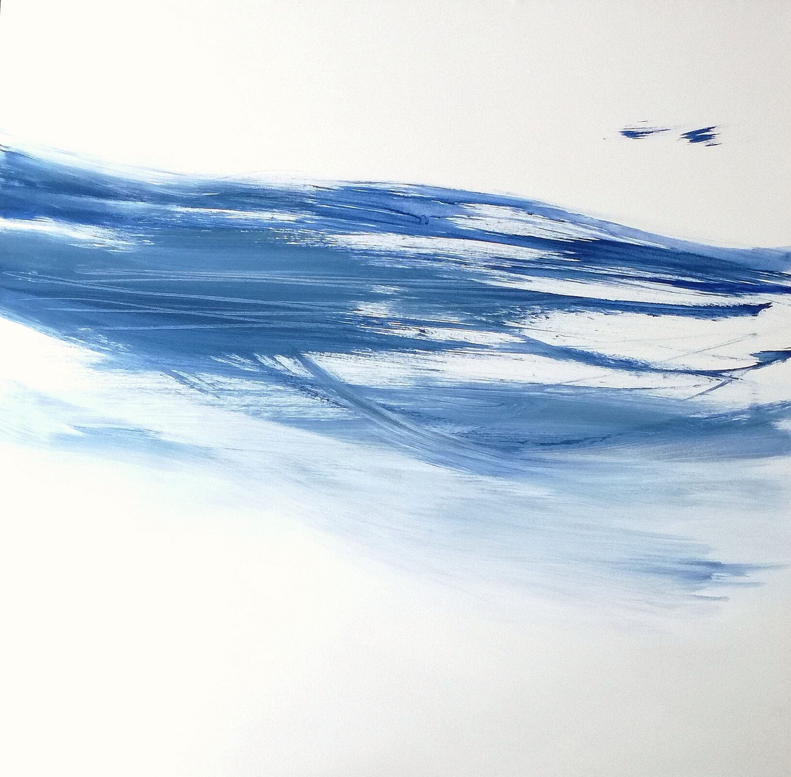 Into the flow#2, 2025 acrilico su tela cm 90x90