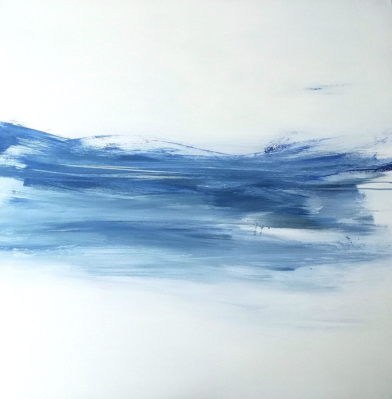 Into the flow, 2025 acrilico su tela cm 90x90